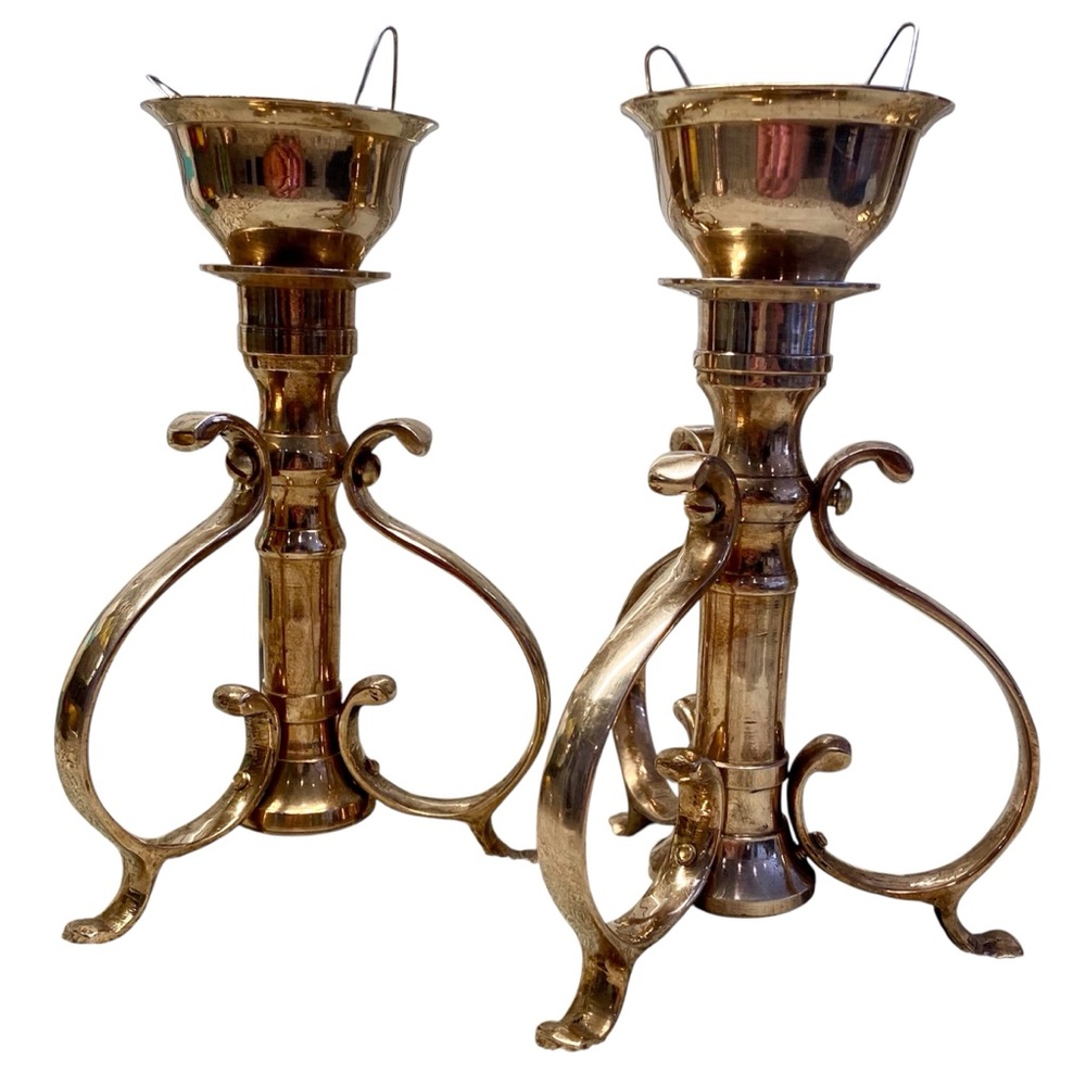 Vintage Brass Elegant Candle Holders